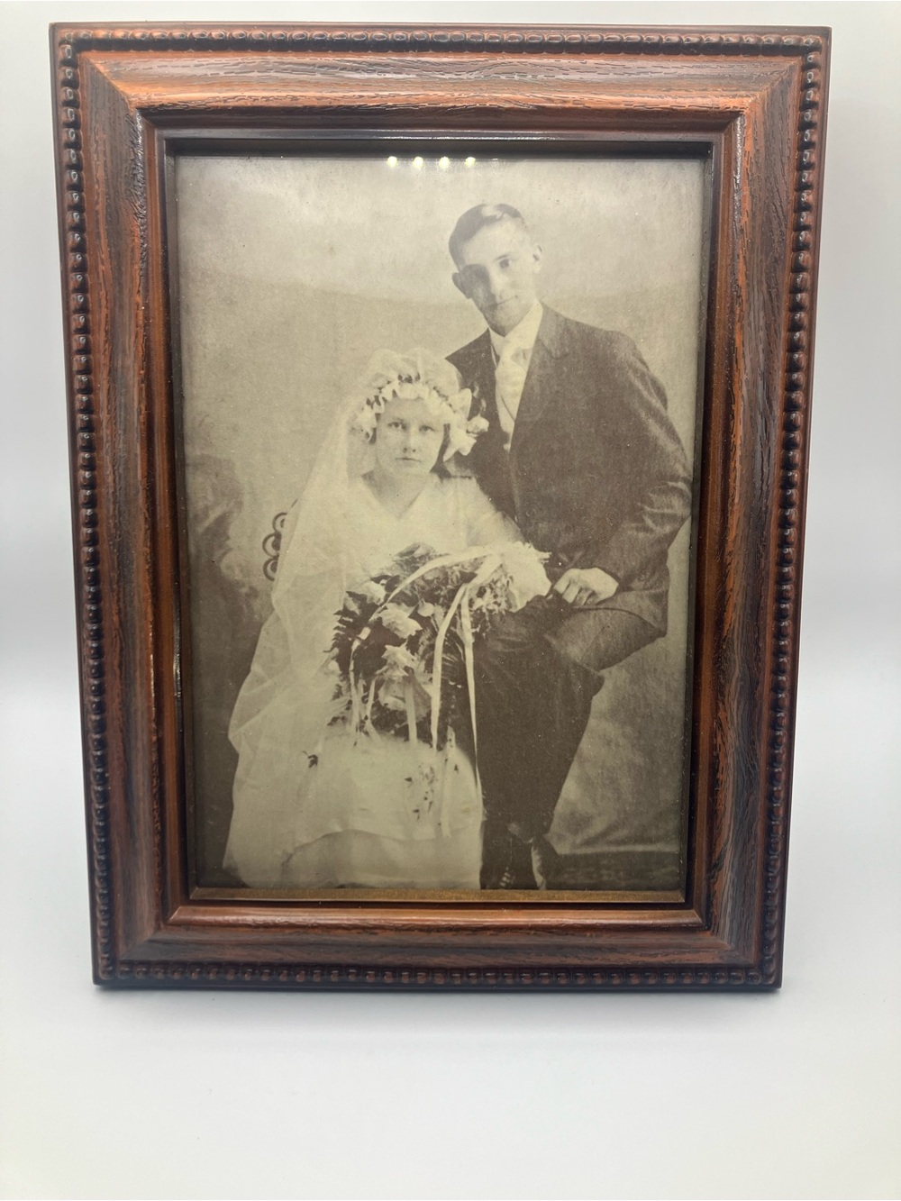 Classic Wooden Picture Frame in Brown w/ photo print
